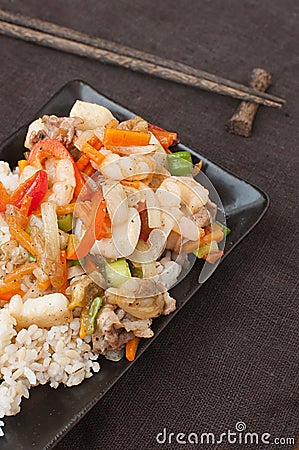 Sea food stir fry