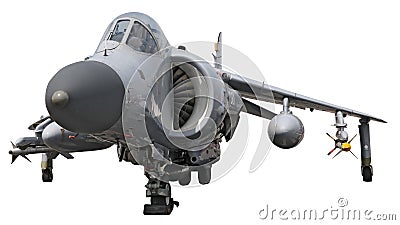 Sea Harrier Jump Jet - isolated on white