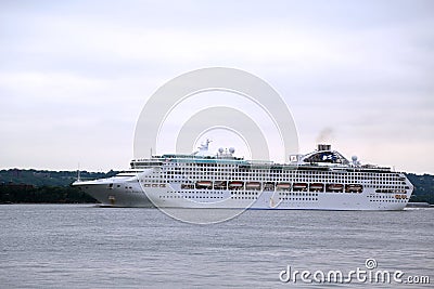 Sea Princess Cruise Ship in New York Harbor during Princess World Cruise 2013
