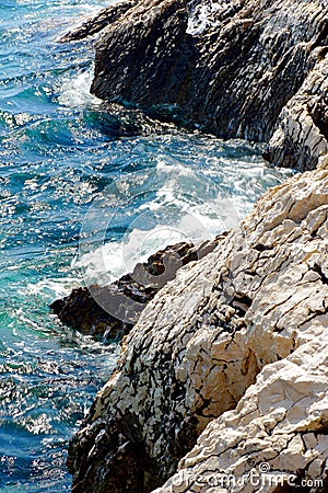 Sea and rock reef.