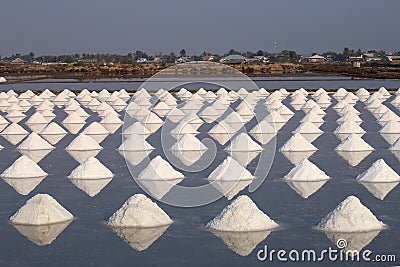 Sea salt in a pan