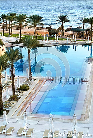 Sea view swimming pool hotel Egypt