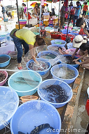 Seafood market ,Weizhou Island,China