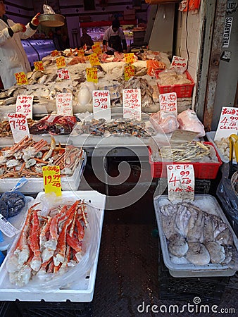 Seafood Vendor in Chinatown in New York City