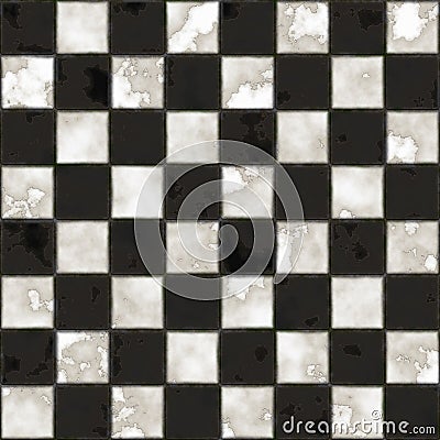 Seamless black and white checkered texture