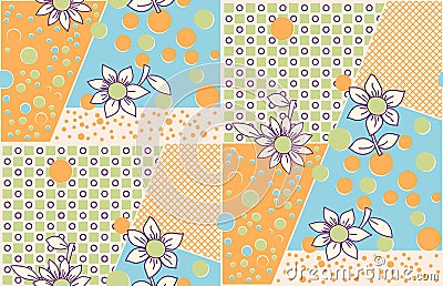 Seamless cute abstract summer pattern