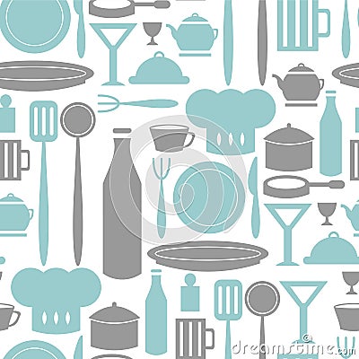 Seamless pattern kitchen and cooking