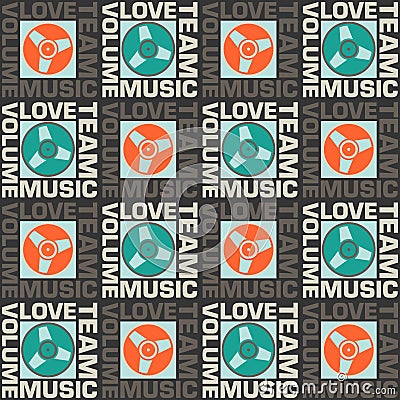 Seamless pattern Love music