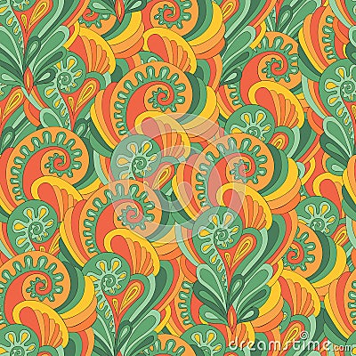 Seamless sunny indian pattern