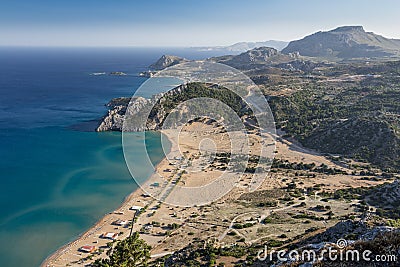 Seashore landscape of Rhodes island, Greece