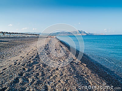 Seashore landscape of Rhodes island, Greece