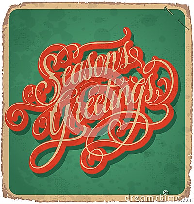 SEASONS GREETINGS vintage card ()