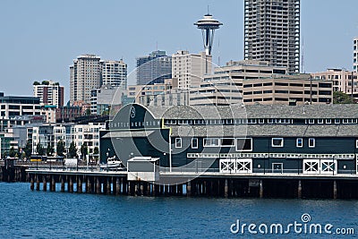 Seattle Aquarium and Space Needle