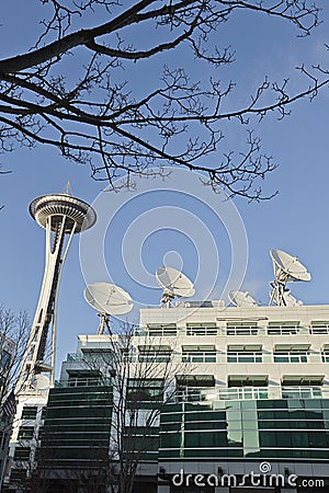 Seattle Space Needle & Satellite Dishes