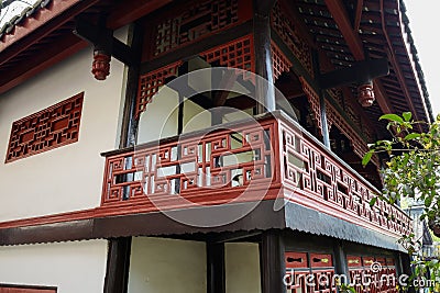 Second floor of ancient Chinese building