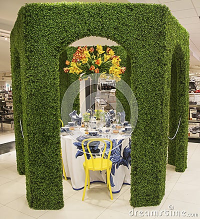 The Secret Garden theme flower decoration during famous Macy s Annual Flower Show