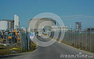 Security entrance to Liquid natural gas facility