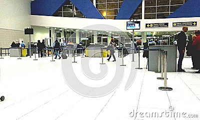 Security gates in Henri Coanda Airport