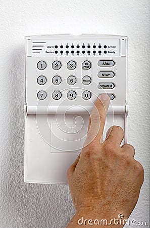 Security System Keypad And Hand