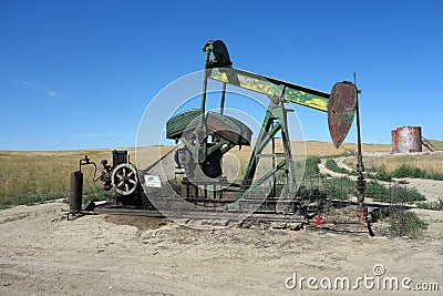 A self-powered oil derrick in south dakota