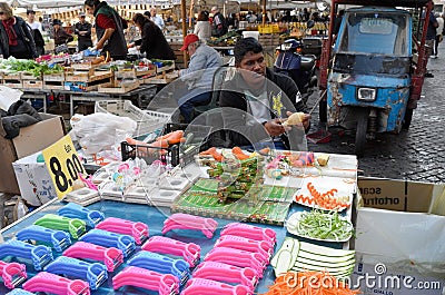 Seller of fruits and vegetables