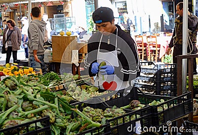 Seller of fruits and vegetables