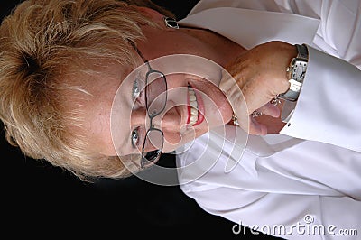 Senior business woman with glasses