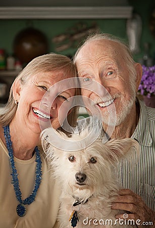 Senior Couple With Dog