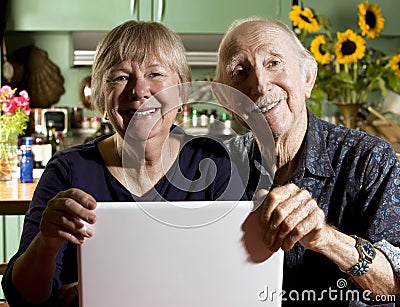 Senior Couple with a Laptop Computer