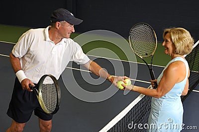 Senior Health Tennis Match
