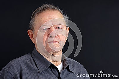 Senior man looking sad