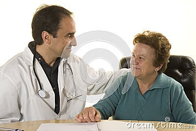 Senior patient at doctor s consultation