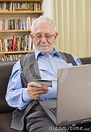 Senior shopping online