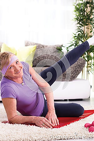 Senior woman exercising