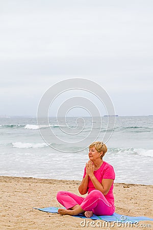 Senior woman meditation