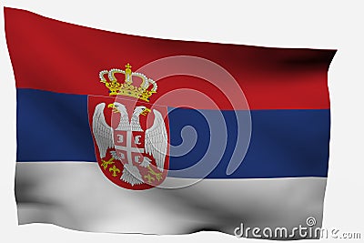 Serbian 3d flag