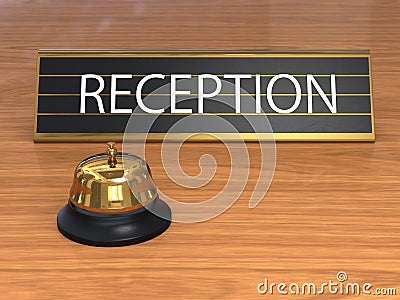 Service bell with reception plate