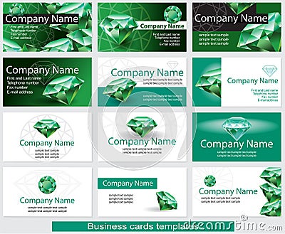 Set of business card template