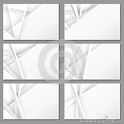 Set of business cards with a neutral background