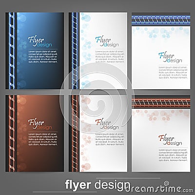 Set of business flyer template, corporate banner or cover design