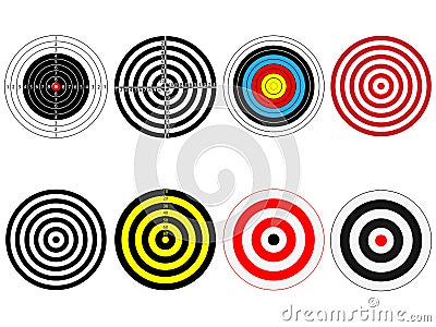 Set of eight vector targets