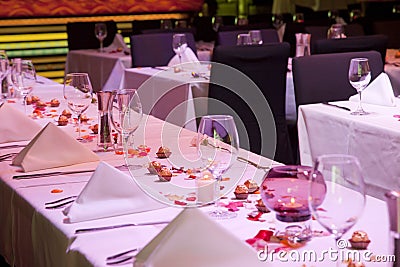 Set restaurant table for special occation