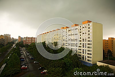 Settlement in the rain