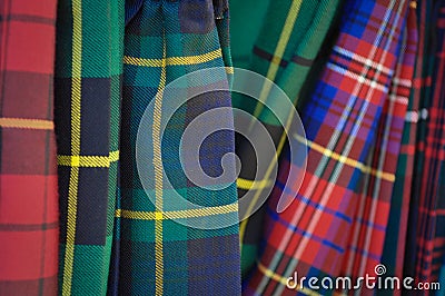 Several Multi Color Plaid Kilts