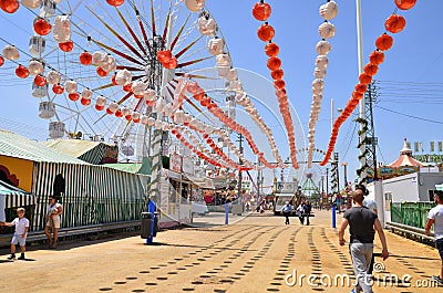 Seville Spring Festival 2014 Fairground