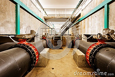 Sewage treatment plant piping