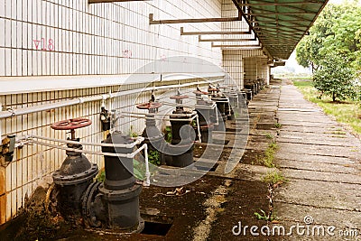 Sewage treatment plant piping