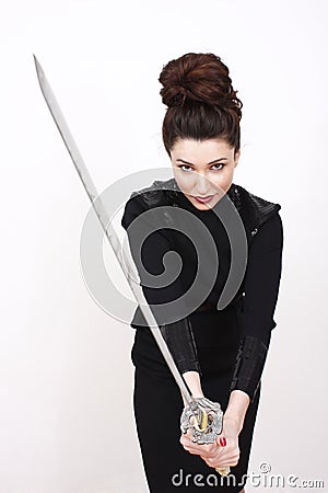 Sexy Woman With Sword Royalty Free Stock Image - Image: 13065546