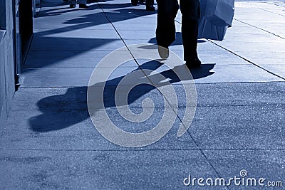 Shadows of People Walking