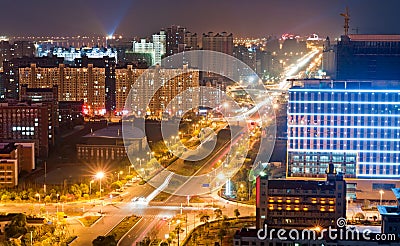 Shanghai city night scene